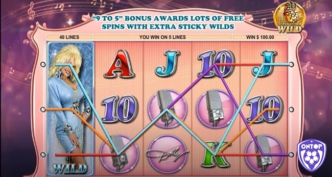 Biểu tượng Wild bị khóa khi tính năng 9 to 5 Free Spins Bonus được kích hoạt