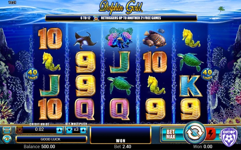 Dolphin Gold là game slot có chủ đề cá heo và biển cả