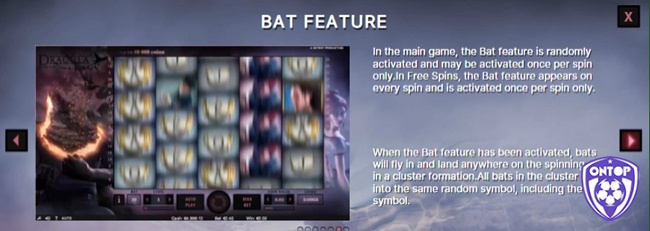 Mỗi chú rơi bay qua guồng sẽ biến thành biểu tượng ngẫu nhiên trong Bat Feature