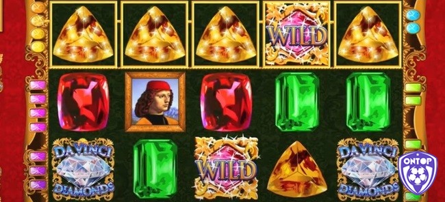 Biểu tượng hoang dã trong Da Vinci Diamonds Dual Play là viên kim cương hồng