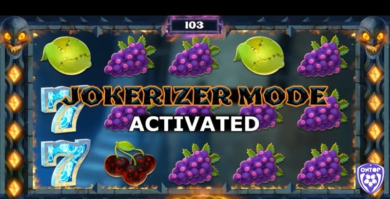 Tính năng Jokerizer Mode được kích hoạt khi có bất kỳ tổ hợp chiến thắng nào trên guồng