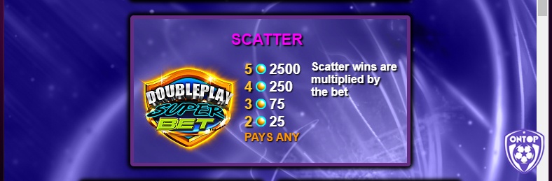 Biểu tượng Scatter được thể hiện bằng logo Doubleplay Super Bet