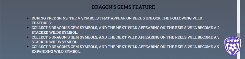 Thu thập đá quý trên cuộn 5 để kích hoạt Dragon’s Gems Feature