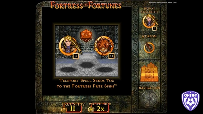 Tính năng Fortress Dungeon Exploration cung cấp 5 cấp độ