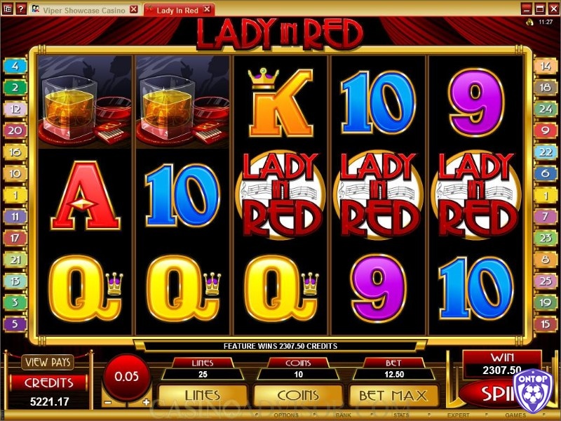 Lady in Red là một bản slot điển hình