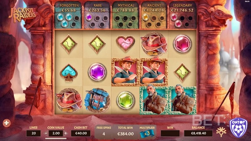 Cách chơi game Jackpot Raiders Jackpot