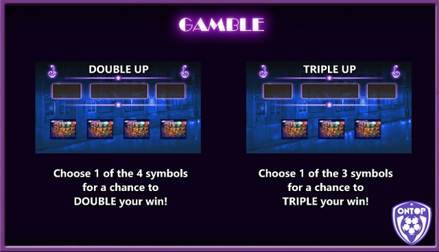 Bạn có thể x2, x3 lần cược với tính năng Gamble 