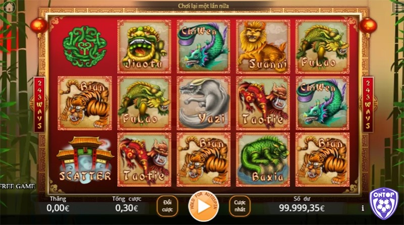 Các biểu tượng chính trong game này sẽ là những chú rồng bí ẩn khác nhau