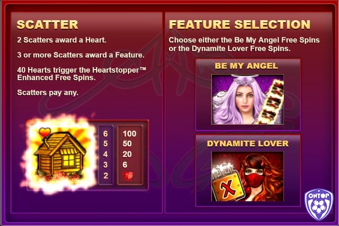 Có 2 lựa chọn chơi trong vòng thưởng Free Spin, đó là Be My Angel và Dynamite Lover