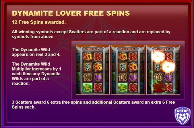 Dynamic Lover Free Spins cùng 12 vòng quay miễn phí với hệ số nhân luỹ tiến