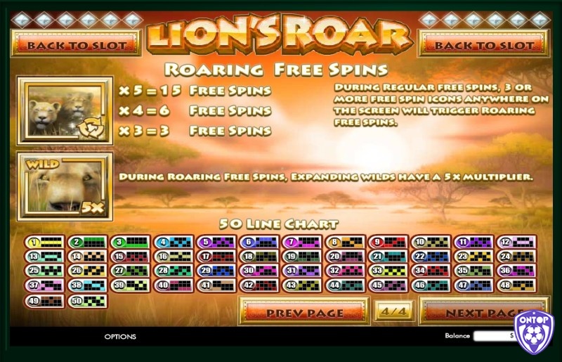 Roaring Free Spins đi kèm với hệ số nhân hấp dẫn lên tới 5x